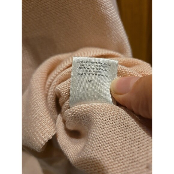 Van Heusen Womens Light Pink Sweater Pullover Long Sleeve Thin Knit  Size L Lady - Picture 8 of 16